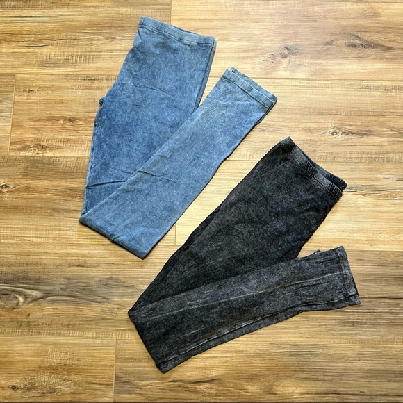 Distressed low rise leggings, set of 2 - Picture 3 of 3